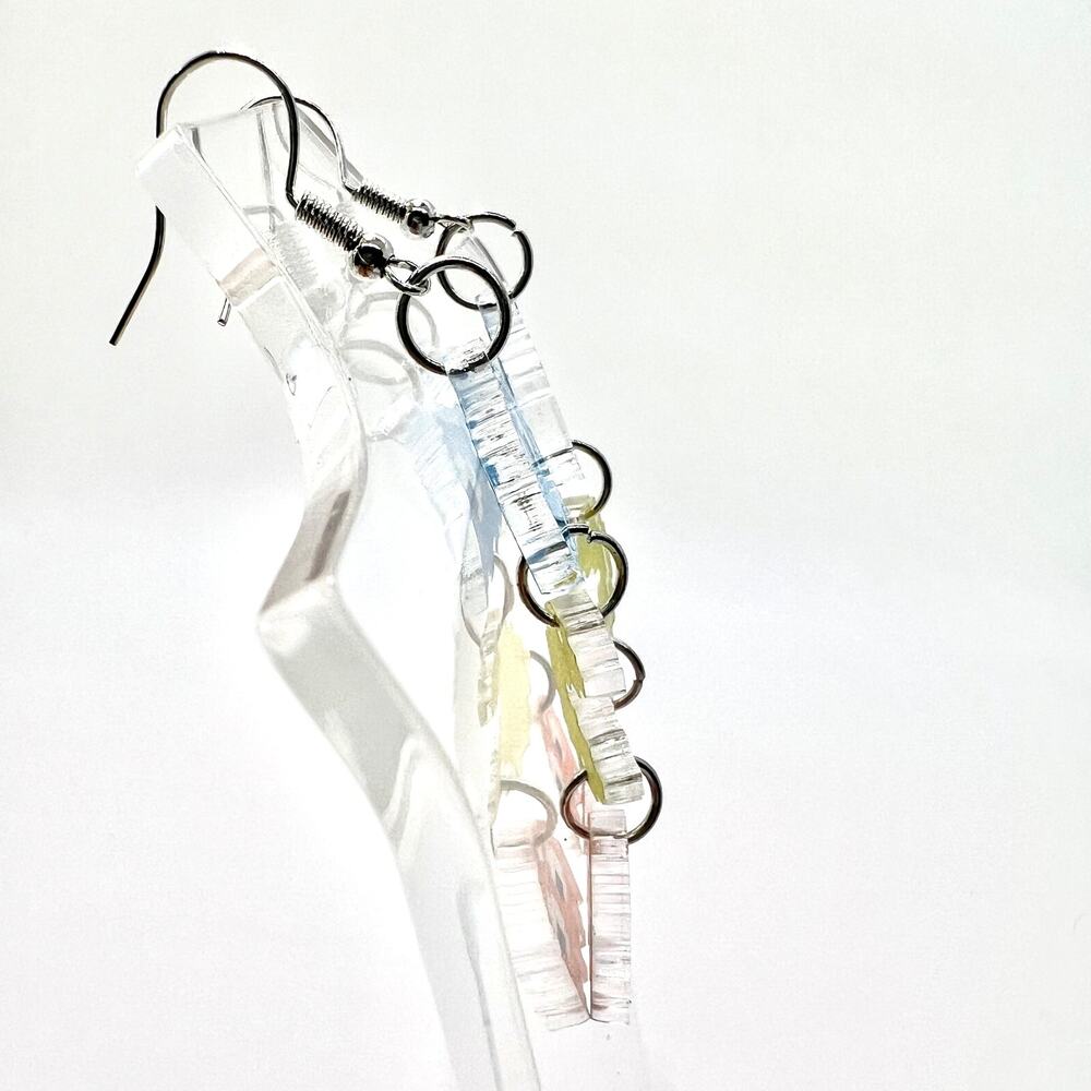 Pacman Earrings - Retro Arcade Dangle Jewelry - Fun Colorful Gamer Style - Picture 3 of 8